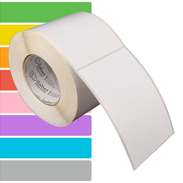 Etiqueta adesiva 100x150mm 10x15cm Tyvek® p/ Zebra ZT230 S4M ZT410 - Rolo c/ 600 (90m) Tubete 3 polegadas