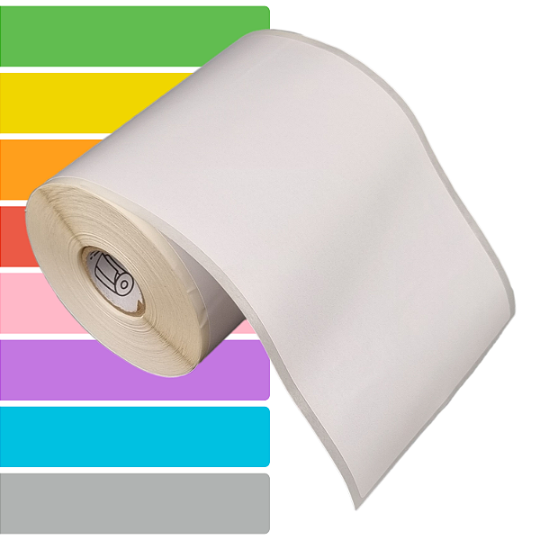 Etiqueta adesiva 100x200mm 10x20cm Tyvek® p/ Zebra Argox Elgin - Rolo c/ 147 (30m)