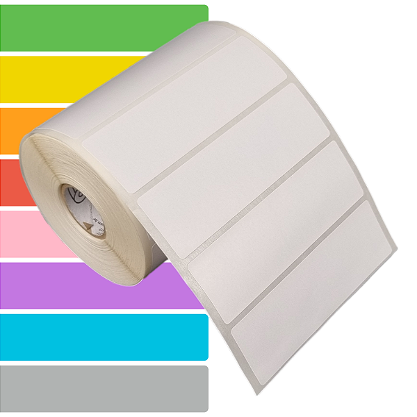 Etiqueta adesiva 100x30mm 10x3cm Tyvek® p/ Zebra Argox Elgin - Rolo c/ 909 (30m)