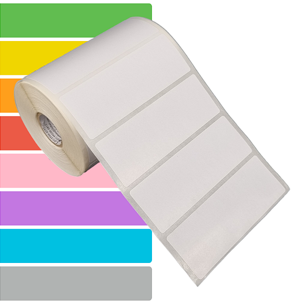 Etiqueta adesiva 100x35mm 10x3,5cm Tyvek® p/ Zebra Argox Elgin - Rolo c/ 789 (30m)