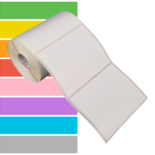 Etiqueta adesiva 100x75mm 10x7,5cm Tyvek® p/ Zebra Argox Elgin - Rolo c/ 385 (30m)