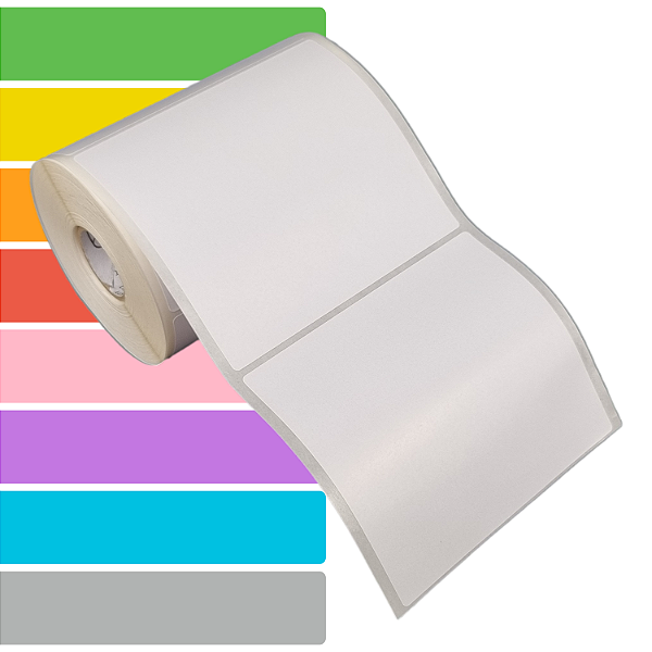 Etiqueta adesiva 100x90mm 10x9cm Tyvek® p/ Zebra Argox Elgin - Rolo c/ 323 (30m)