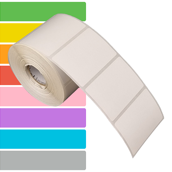 Etiqueta adesiva 60x40mm 6x4cm Tyvek® p/ Zebra Argox Elgin - Rolo c/ 698 (30m)