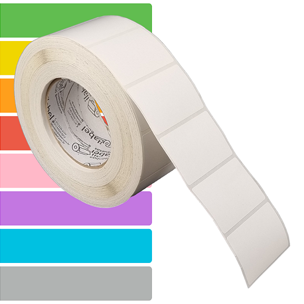 Etiqueta adesiva 60x40mm 6x4cm Tyvek® p/ Zebra ZT230 S4M ZT410 - Rolo c/ 2094 (90m) Tubete 3 polegadas