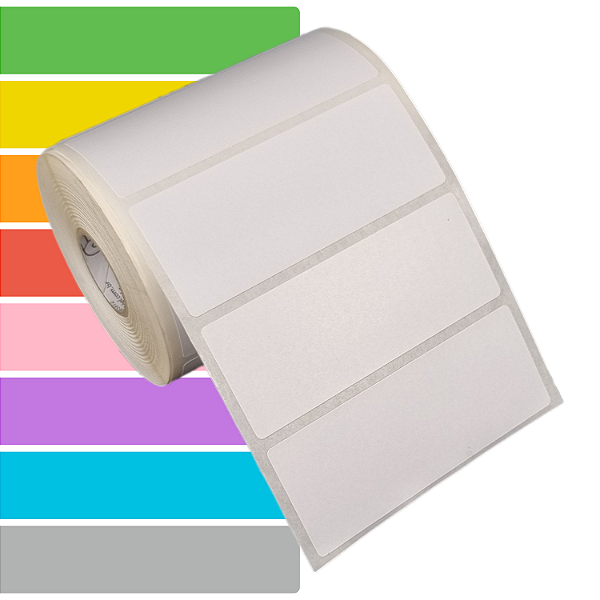 Etiqueta adesiva 90x35mm 9x3,5cm Tyvek® p/ Zebra Argox Elgin - Rolo c/ 789 (30m)