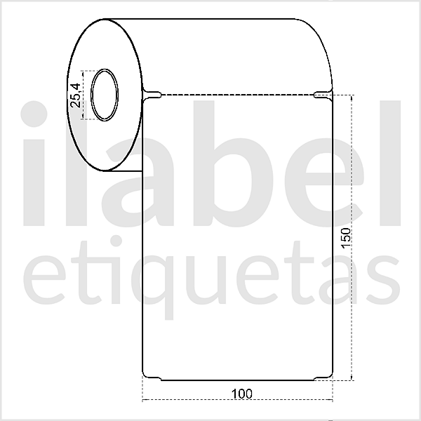 Etiqueta tag plástica 100x150mm 10x15cm sem furo Polietileno PE BCD 80 micras Zebra Argox Elgin Rolo c/ 200 (30m)