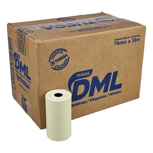 Bobina Térmica 79x30 80x30 Impressora Cupom Fiscal DML Thega - Caixa 30 Rolos
