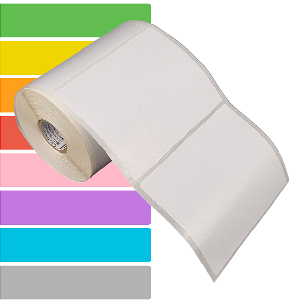 Etiqueta adesiva 100x80mm 10x8cm Couche p/ Zebra Argox Elgin - Rolo c/ 361 (30m)