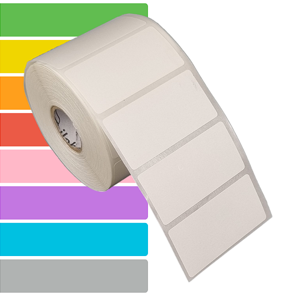 Etiqueta adesiva 60x30mm 6x3cm BOPP p/ Zebra Argox Elgin - Rolo c/ 909 (30m)