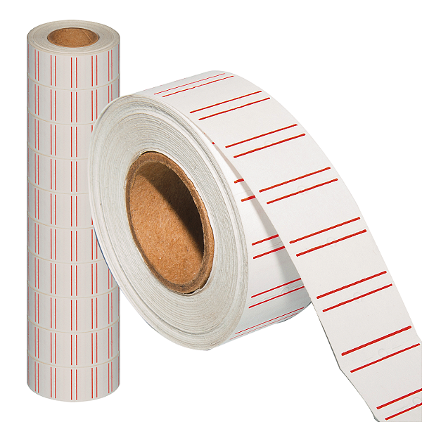 Etiqueta refil Etiquetadora Speedy DB H6 H8 (21x12mm) com tarja - 10 rolos com 1000