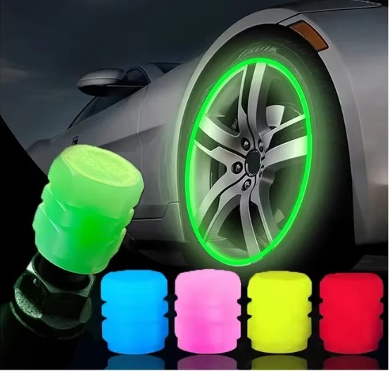 Tampa Fluorescente Neon Bico Pneu Válvula Moto Bike Carro