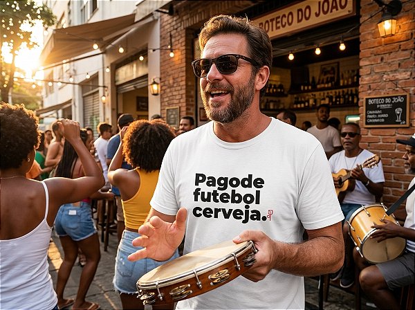 Camiseta Pagode Futebol e Cerveja