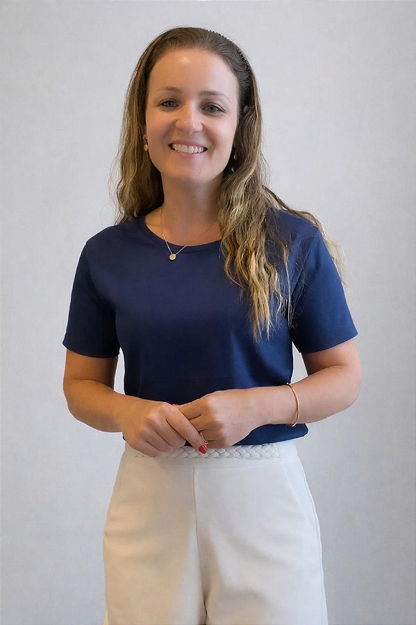 CAMISETA GOLA C AZUL MARINHO - ALGODÃO EGÍPCIO