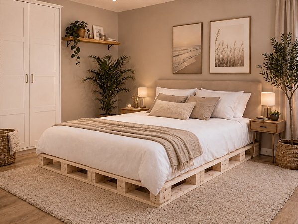 Cama Pallet Casal Padrão 188x140x15 Cm