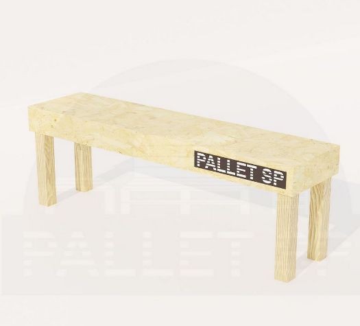 Banco de pallet com OSB 122x30x50 Cm