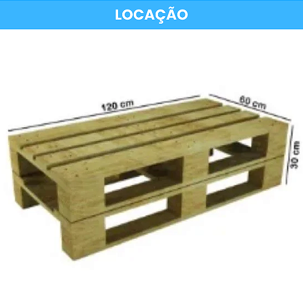 Locação Banco Sem Encosto Pallet Madeira 120x60x30 cm
