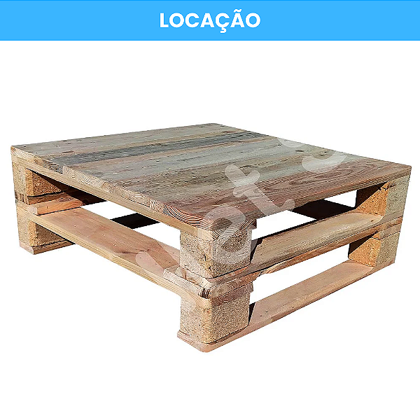 Locação Mesa De Centro Pallet 80x80x30 cm
