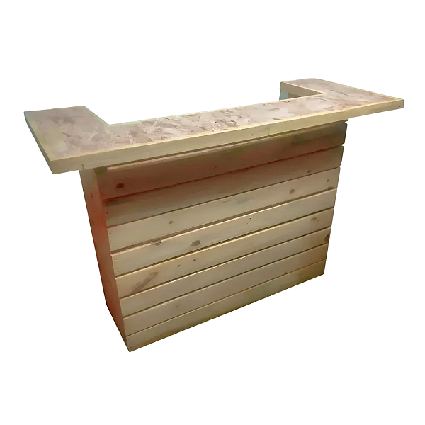 Balcão de atendimento de madeira pinus de Pallet Desmontavel