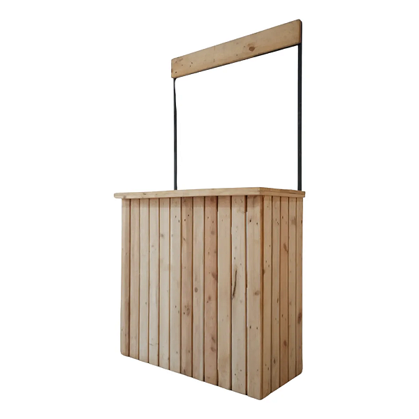 Barraca de Pallet 1,10m - Balcão Rústico Profissional