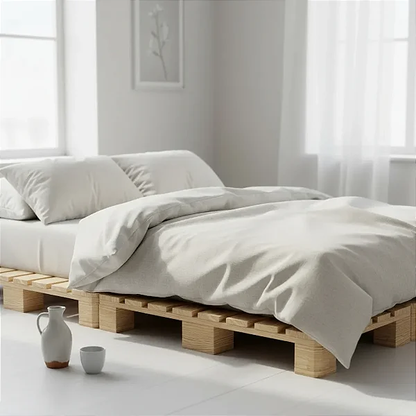 Cama de Viúvo pallet 200x120x15 Cm