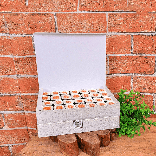 Caixa Sushi Média (13x18x4cm) Linha White - 100 unid.