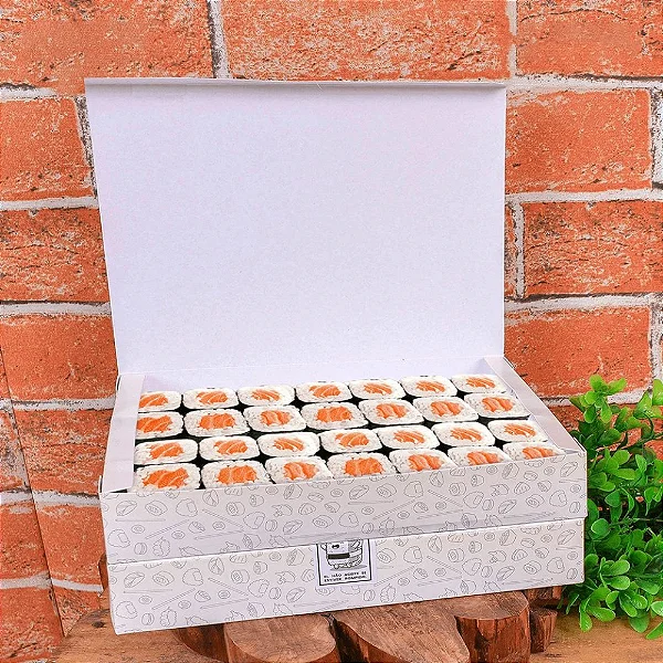 Caixa Sushi Extra Grande (20x28x4cm) Linha White - 100 unid.
