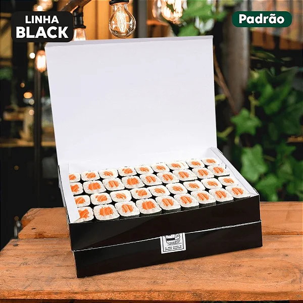 Caixa Sushi Extra Grande (20x28x4cm) Linha Black - 100 unid.