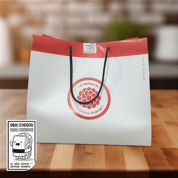 Sacola Delivery (25x19x22cm) Linha Flower - 100 unid. + Brinde