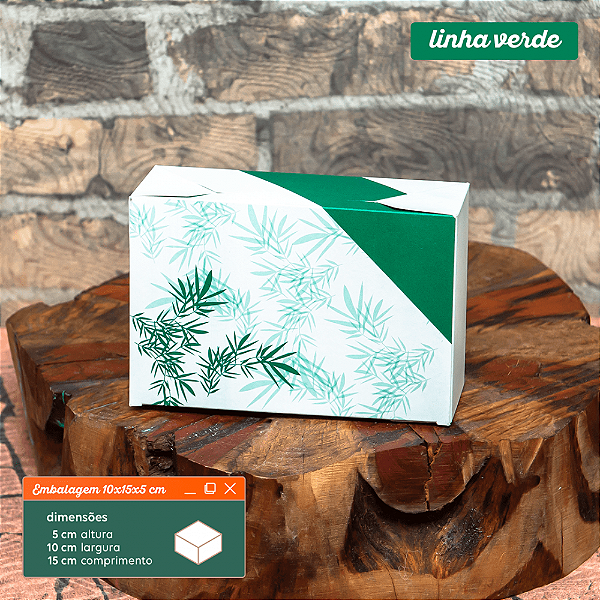 Caixa Sushi Pequena (10x15x5cm) Linha Verde  - 100 unid.