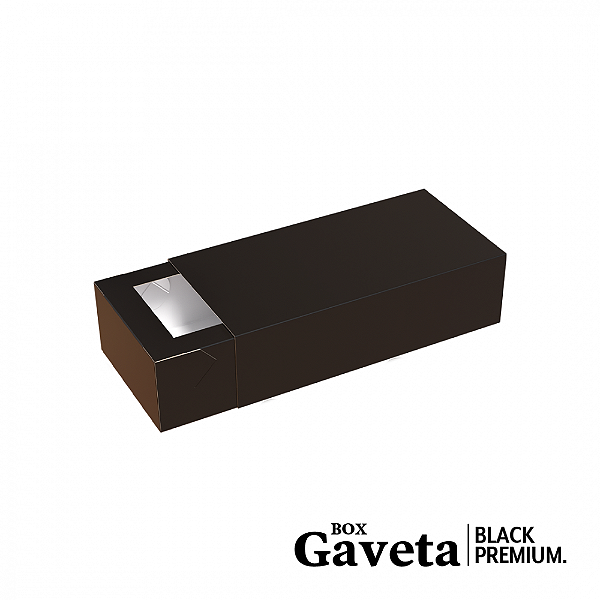 Box Gaveta Premium Pequena (20x10x5cm) Black - 100 unid.
