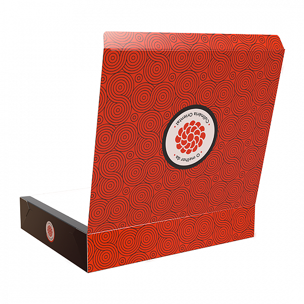Caixa Sushi Extra Grande (20x28x4cm) Linha Flower - 100 unid.