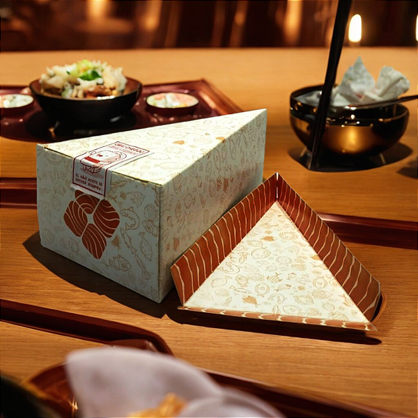 Caixa Box Temaki com Berço Média - Linha Salmão - 100 unid.
