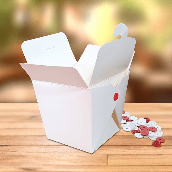 Box Yakisoba Antivazamento Médio (500ml) Linha Branca - 100 unid.