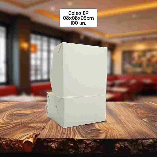 Caixa Sushi Extra Pequena (8x8x5cm) Linha Branca - 100 unid.
