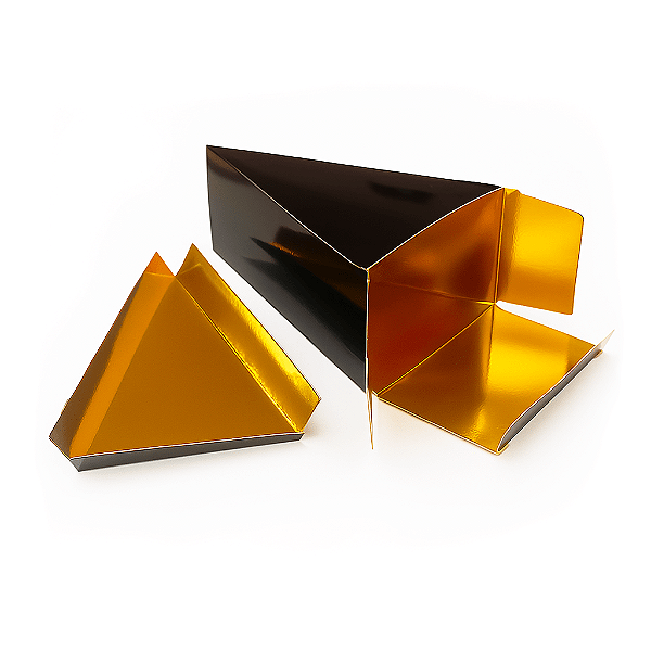 Caixa Box Temaki com Berço Média Ouro - Linha Black - 100 unid.