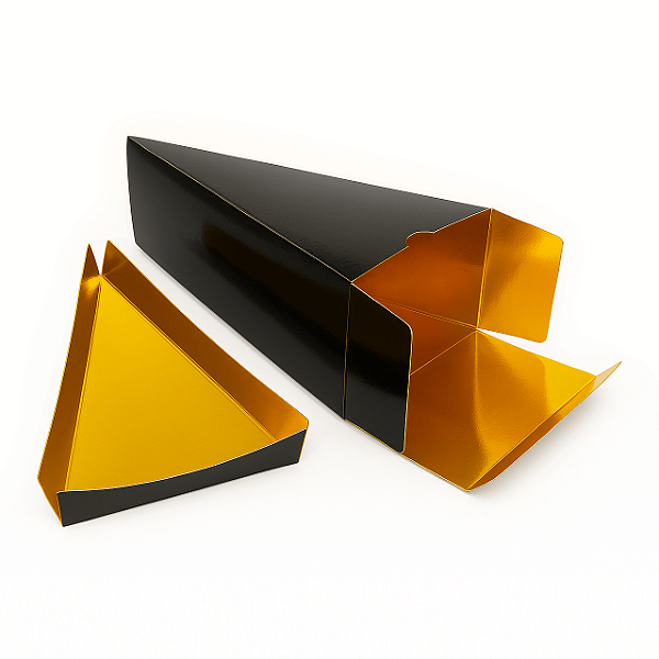 Caixa Box Temaki com Berço Grande Ouro - Linha Black - 100 unid.