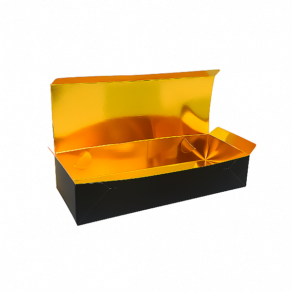 Caixa Sushi HOT P (17x7x4cm) Black Ouro - 100 unid.