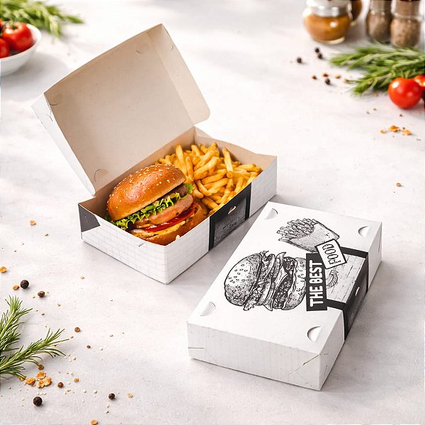 Embalagem Fast Food Linha The Best pctes com 100uni