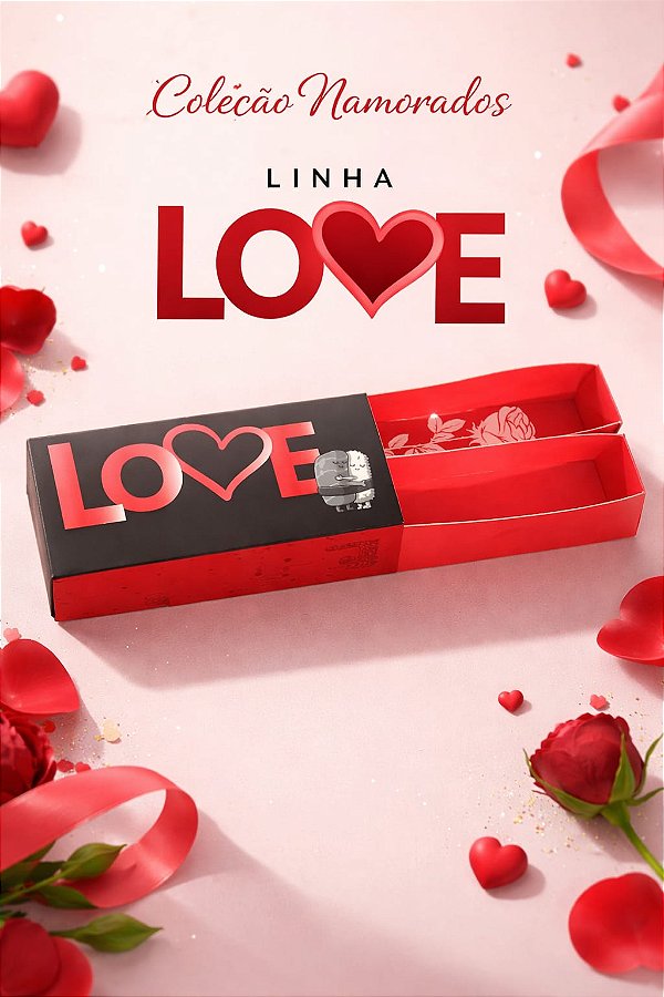 Box Gaveta Dupla Linha Love 100uni