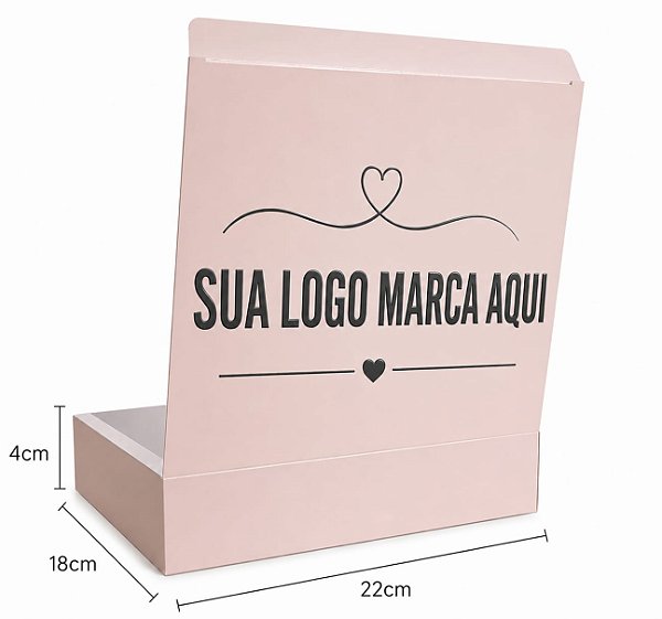 1000Unid Embalagens Linha Branca Personalizada Com Sua Loga e informação.Tam G 18x22x4cm