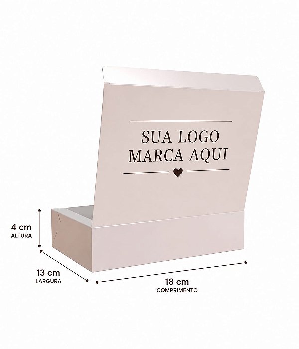 1000Unid Embalagens Linha Branca Personalizada Com Sua Loga e informação.Tam M 13x18x4cm