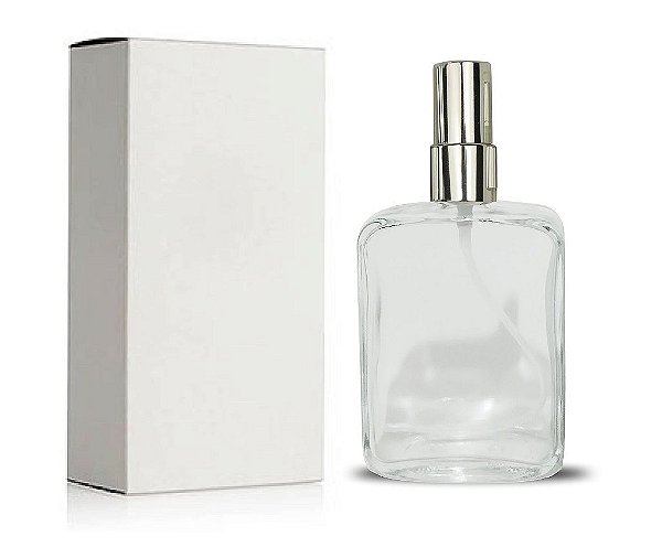 kit com 10 Vidros  para perfumes de 100ml C/ Válvula Spray Prata luxo + caixa branca