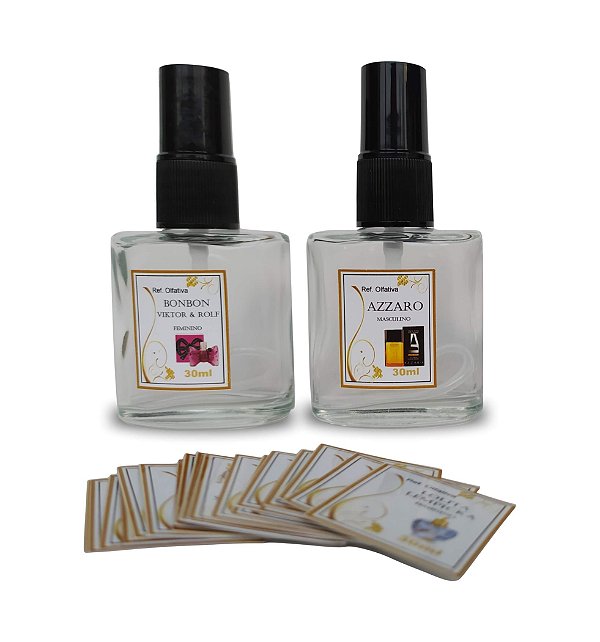 Etiquetas Rótulos Adesivos vidros de Perfume de 30ml - 3 x 2,5cm - (UNIDADE)