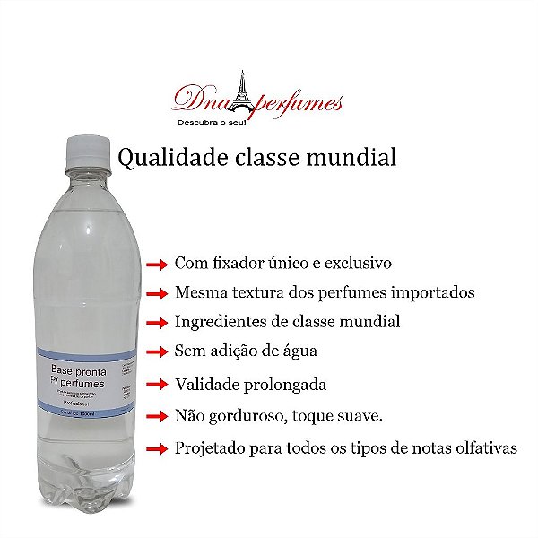 Veículo base profissional P/ fabricação de Perfumes Importados 1Litro