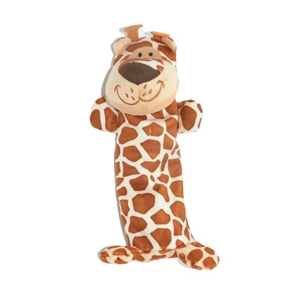Girafa de pelúcia com garrafa pet