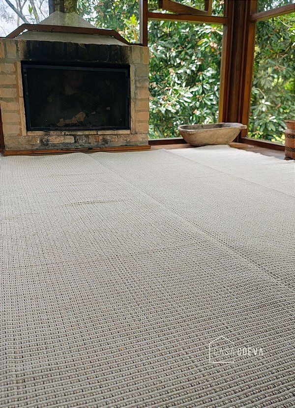 Tapete Artesanal Algodão Sala Quarto Slim Areia 150 x 250