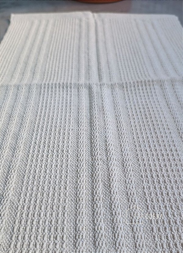 Tapete Artesanal Algodão Branco Linea 45 x 75