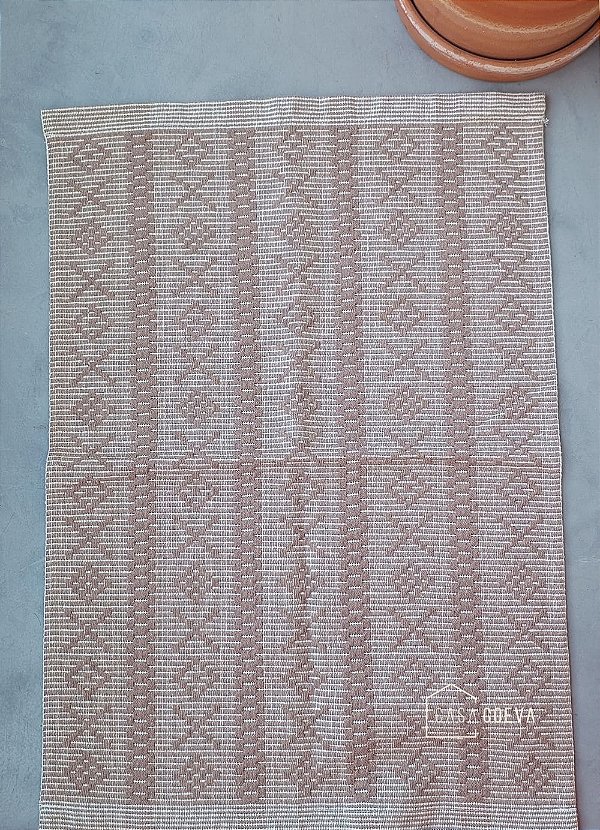 Tapete Artesanal Algodão Caramelo Cru 50 x 70