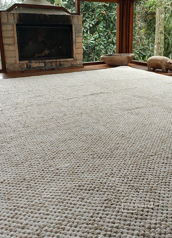 Tapete Premium Tear Algodão Cru Juta 240 x 300