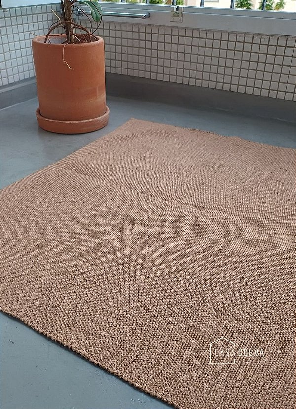 Tapete Tear Artesanal Beira Cama Slim Caramelo 80 X 150
